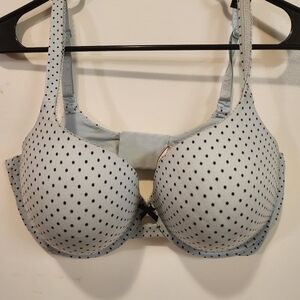 Victoria's Secret Baby Blue Polka Dot "Body by Victoria Perfect Shape" Bra 36DDD